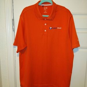 Adidas Golf Climalite Orange Short Sleeve Polo Shirt Men's sz XL Fleettrax Logo.